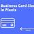 business card pixel dimensions