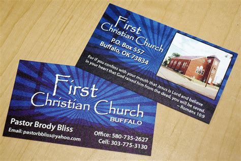 Leslie Earnest Studios First Christian Church business cards
