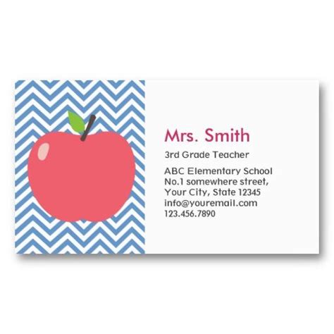 Business Cards For Teachers Templates Free