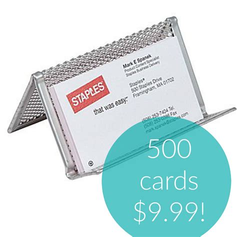 Staples Coupon for 100 FREE Business Cards