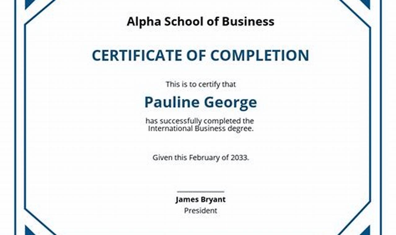 business certificate services