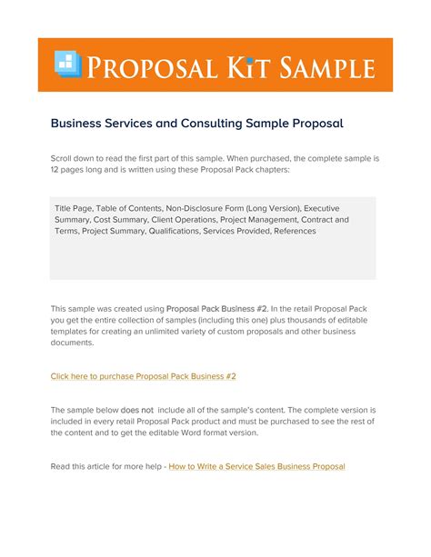 business consulting proposal template