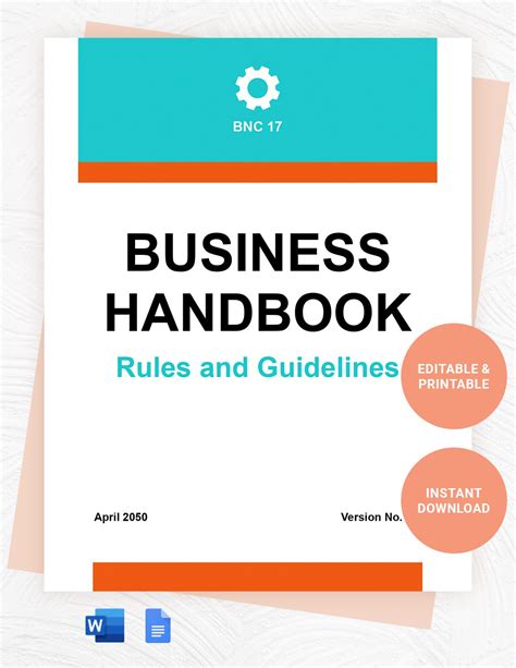 business manual templates