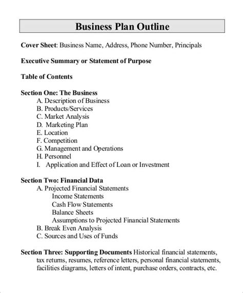 business proposal outline template