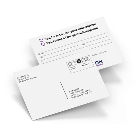 business reply card template