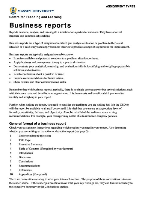 Business Activity Report Format Templates at
