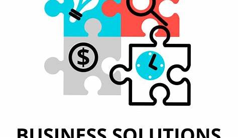 Business Solutions Icon For Graphic And Web Design Stock