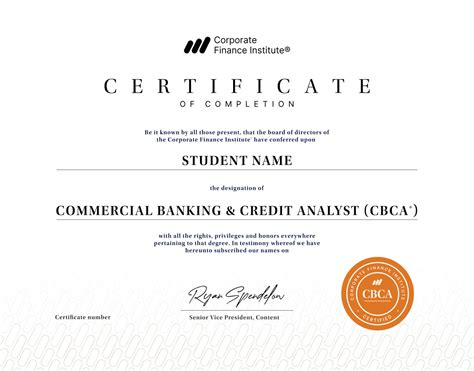 business banking certification