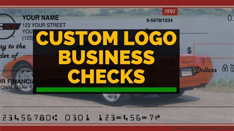 business checks with logo