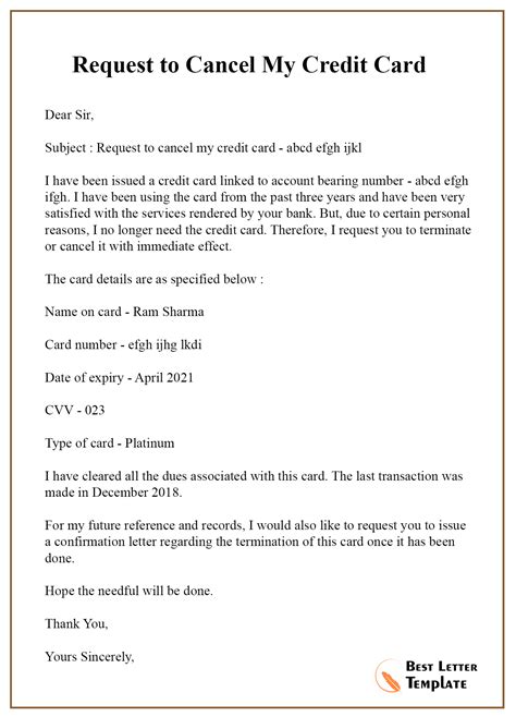 Credit Card Cancellation Letter from tse1.mm.bing.net