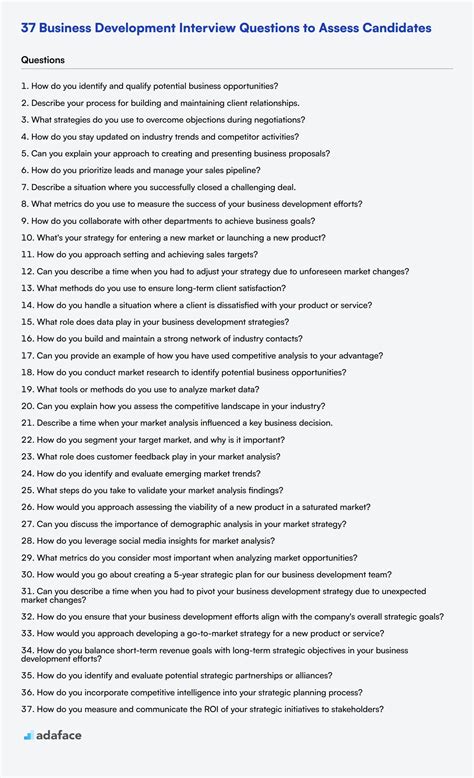 business development strategy interview questions