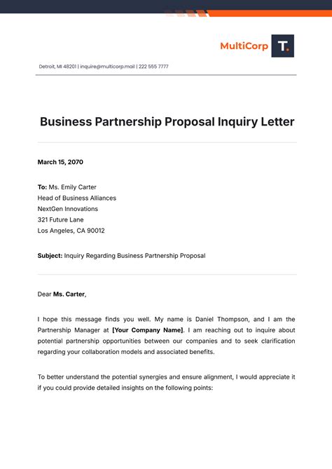 Business Letter Example Canada