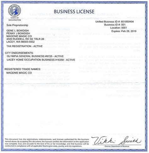 business license washington state cost