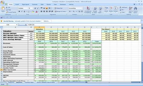 business management excel template