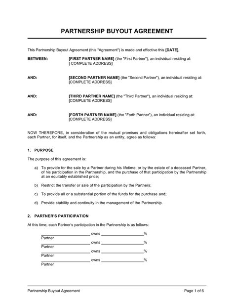 amecc.us:business partner buyout agreement template
