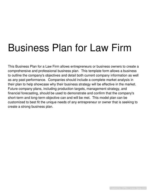 business plan template law firm