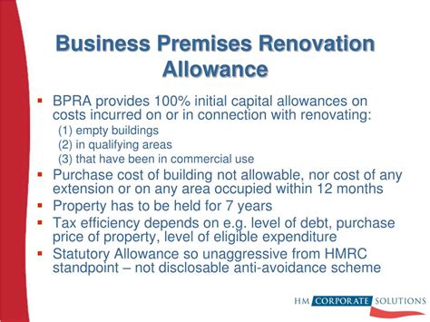 business premises renovation allowance