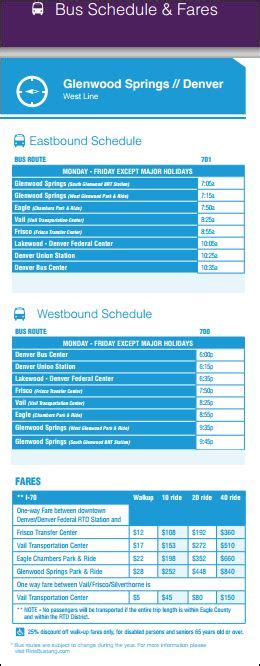 Bustang Bus Schedule