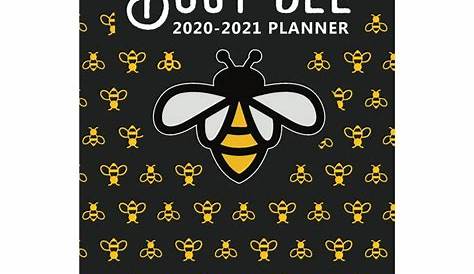 202021 SOFT COVER ACADEMIC DAILY PLANNER & CALENDAR, GOLD BEES Gold