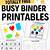 busy binder free printables