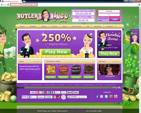 butler bingo login online