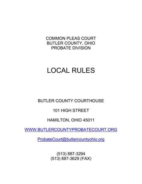 butler county ohio common pleas