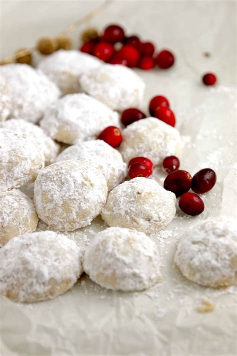 Mexican Wedding Cookies are buttery pecan cookies rolled in