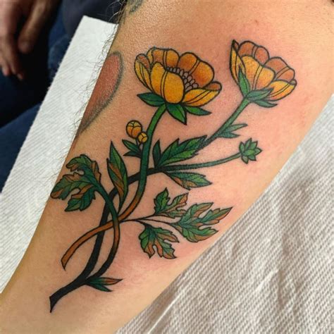 Inspiring Buttercup Flower Tattoo Designs 2023