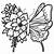 butterfly flower coloring page