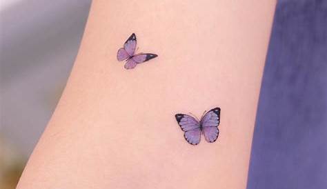 20+ Cute Small Butterfly Tattoo Designs and Ideas | Purple butterfly