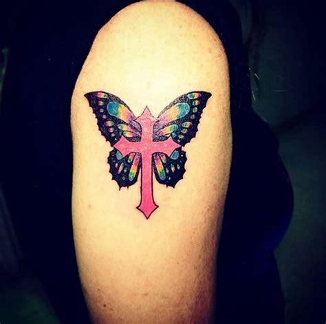 Informative Butterfly Cross Tattoo Designs Ideas