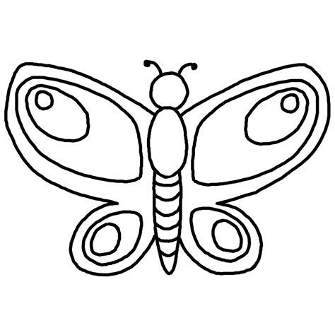 butterfly drawing easy outline for kids