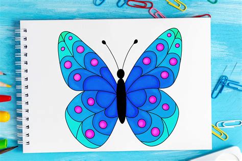 butterfly drawing for class 2