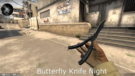 butterfly knife night