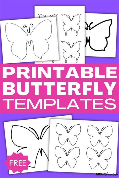 Butterfly Template A4