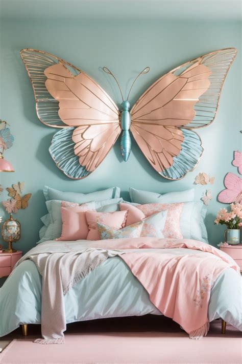 Butterfly Wall Design For A Bedroom