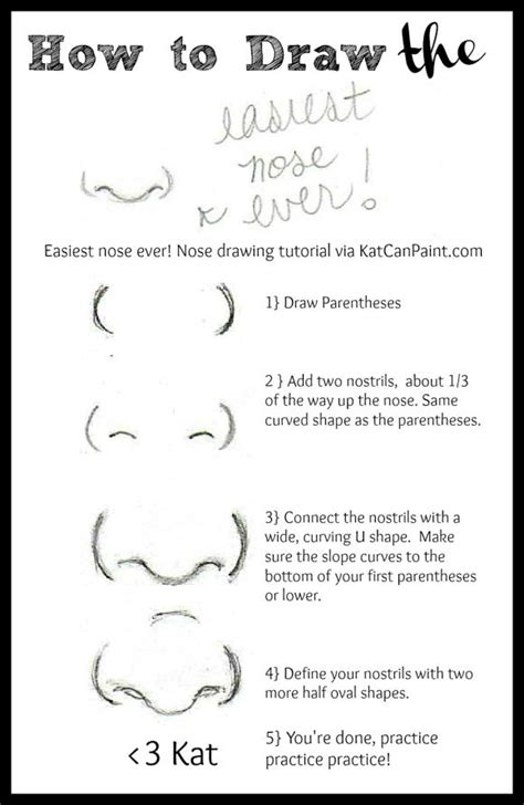 Button Nose Tutorial Drawing