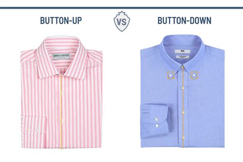 button up shirt vs button down