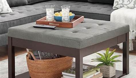 Buttoned Footstool Coffee Tables