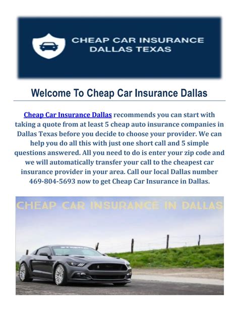 Cheap Car Insurance In Dallas Tx