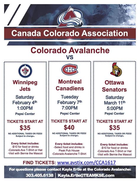 buy avalanche tickets