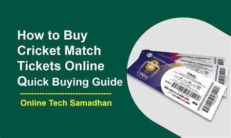 buy cricket match ticket online