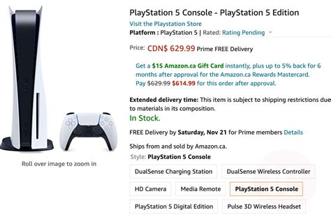 buy playstation 5 online canada