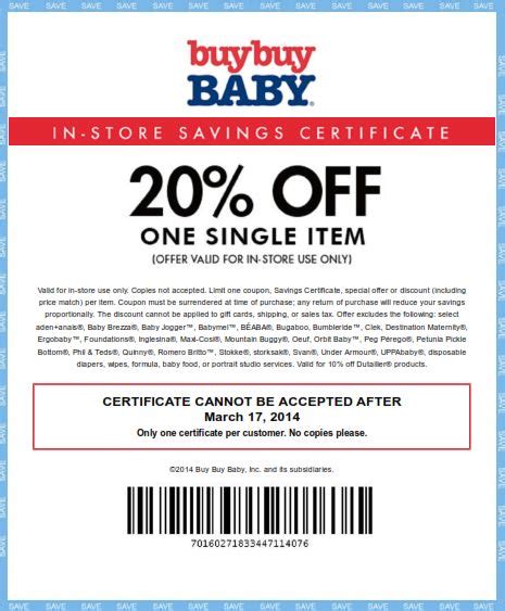 [April, 2022] 20 off contactless pickup at buybuyBABY buybuybaby