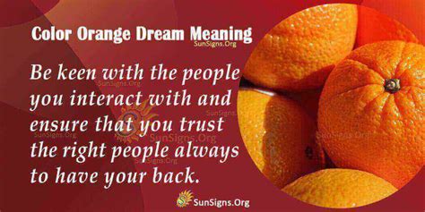 buying orange in the dream meaning