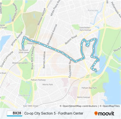 bx28 bus route map
