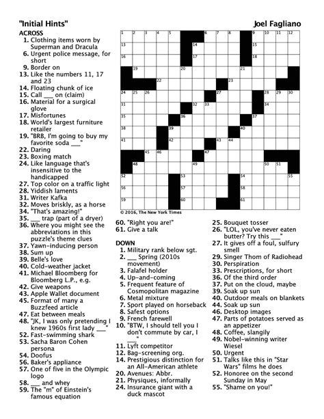 by way of for short crossword clue