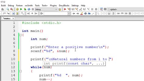 C Program to Print Natural Numbers from 1 to N In Reverse Order using