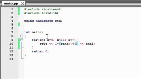 Easy Programming Beginner C++ Tutorial Random Number Generator (11