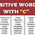 c words that are positive